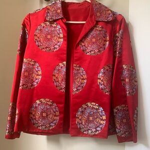 Oriental patterned, like new jacket, reversible. Vintage